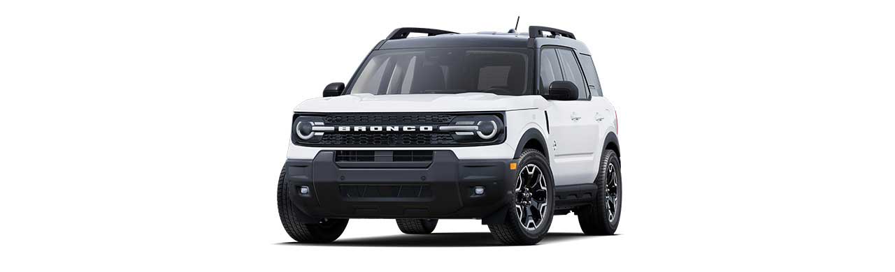 2025 Ford Bronco Sport Outer Banks, 4x4 SUV in Oxford White in Caribbean