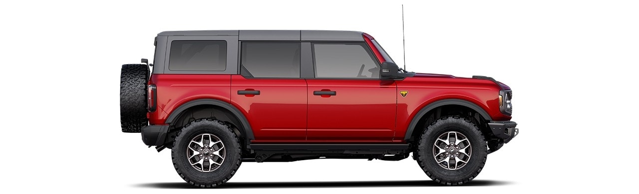 Discover the 2022 Ford Bronco Off-Road SUV in Color Race Red