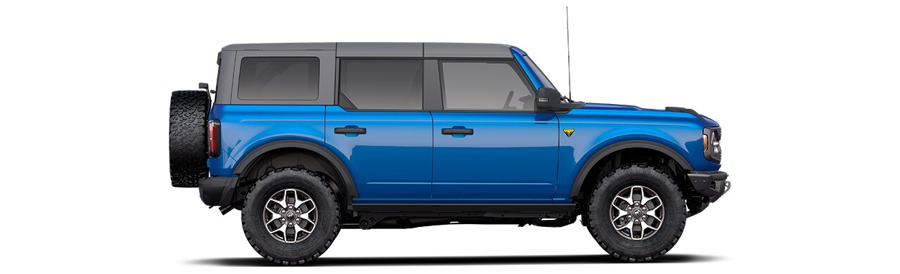 Discover the 2022 Ford Bronco Off-Road SUV in Color Velocity Blue