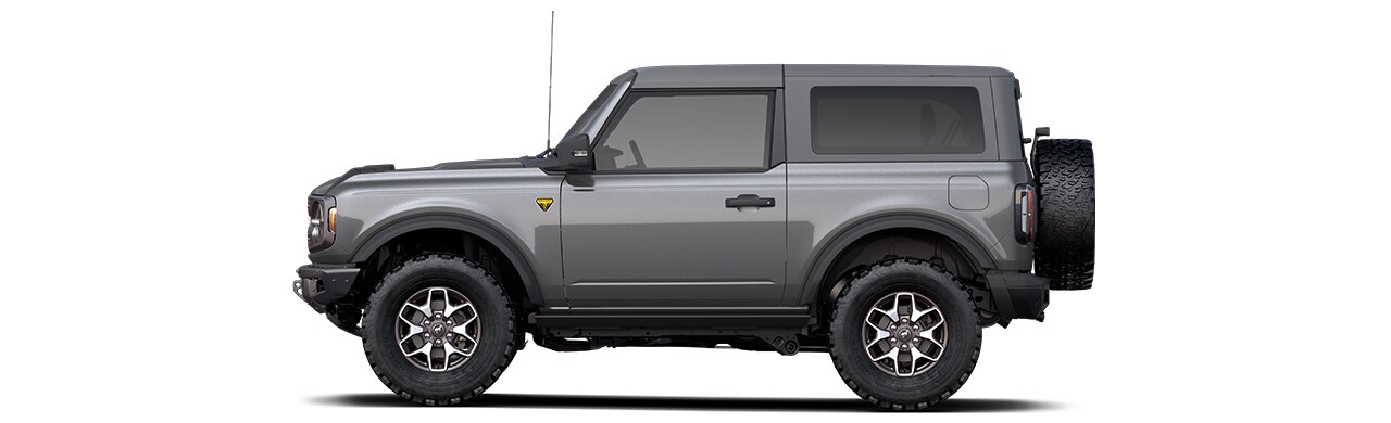Discover the 2022 Ford Bronco Off-Road SUV in Color Iconic Silver Metallic