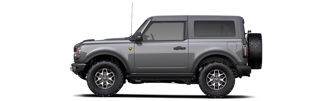 Discover the 2022 Ford Bronco Off-Road SUV in Color Iconic Silver Metallic