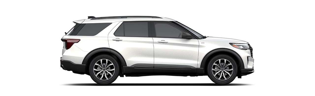2025 Ford Explorer, SUV with Great Exterior Design in Star White Metallic Tri-Coat