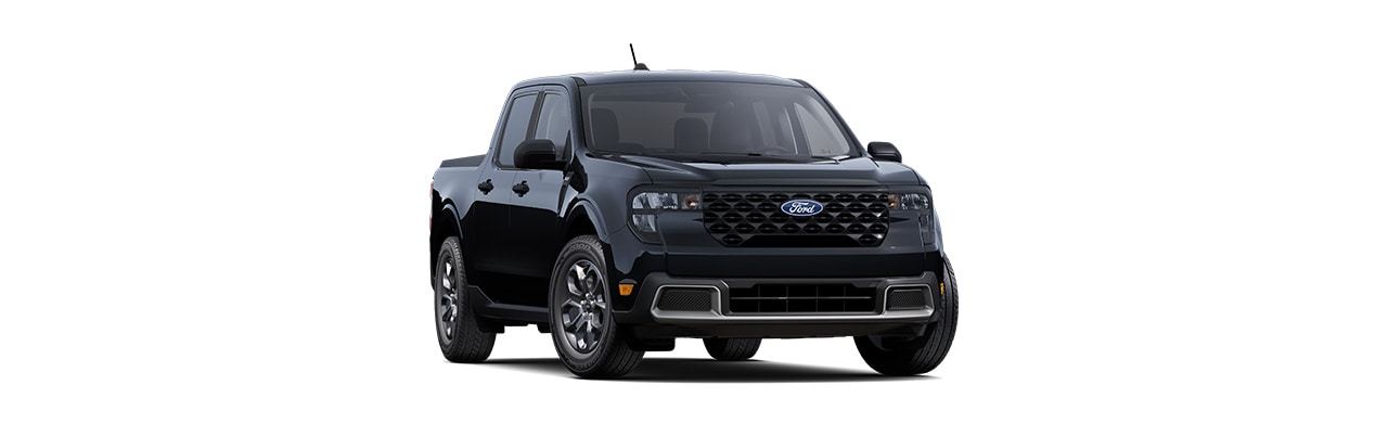 Ford Maverick 2025 XLT, compact Pickup in shadow black color in Caribbean