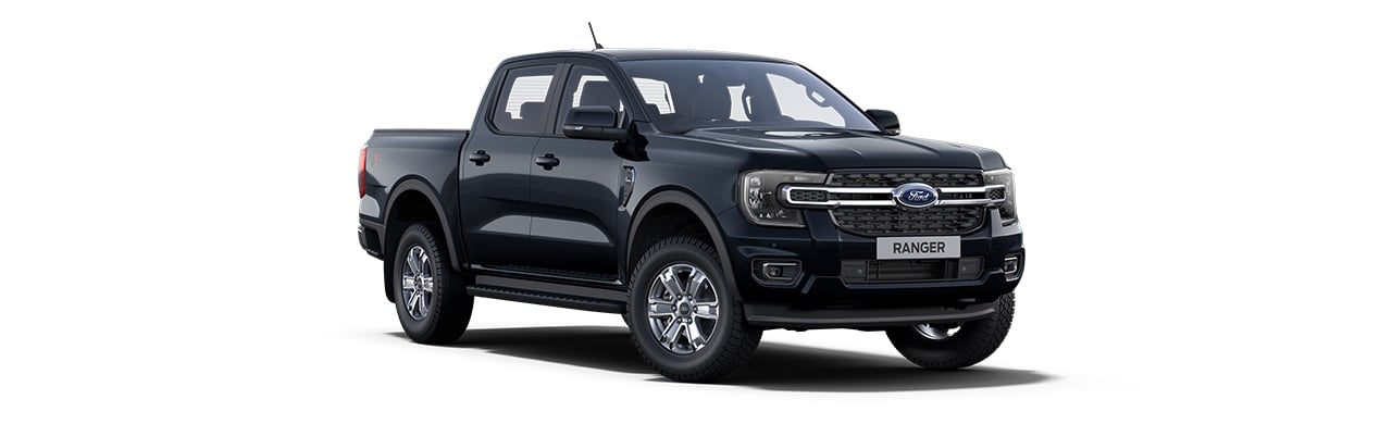 Ford Ranger XL 2026, an Agate Black Metallic pickup color, available in the Caribbean