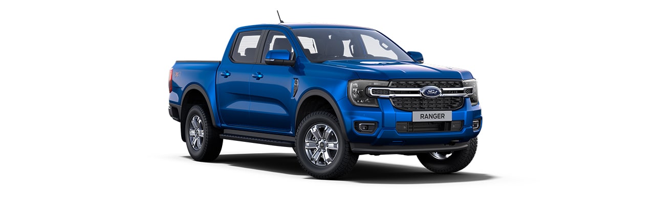 Ford Ranger XL 2026, a Blue Lightning pickup color, available in the Caribbean