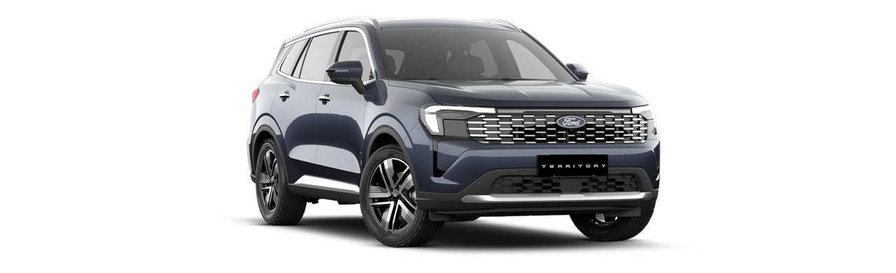 Ford Territory 2026 Ambiente version, SUV in Blue Panther color in the Caribbean