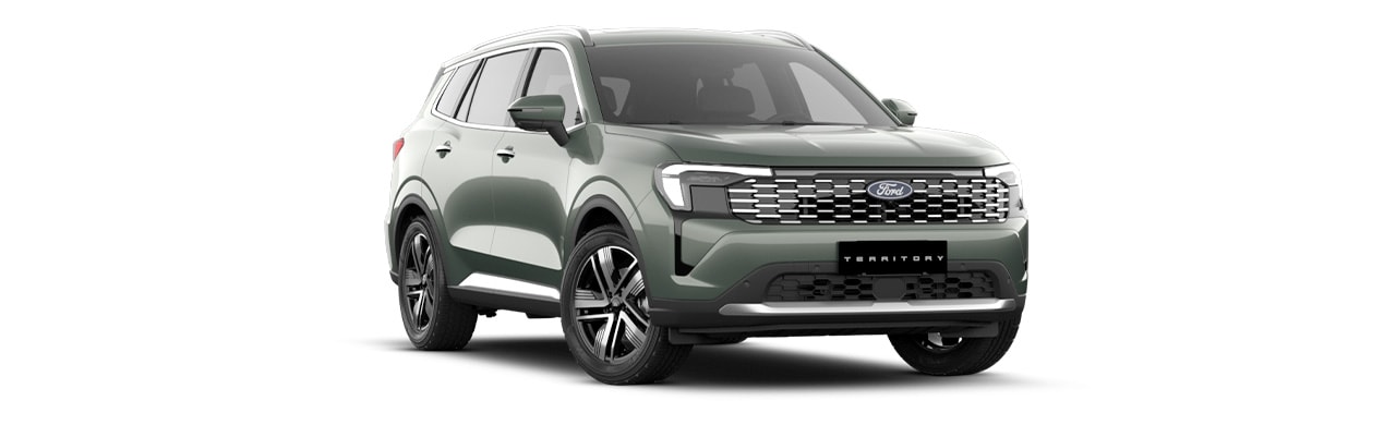 Ford Territory 2026 Ambiente version, SUV in Outrageous Green color in the Caribbean