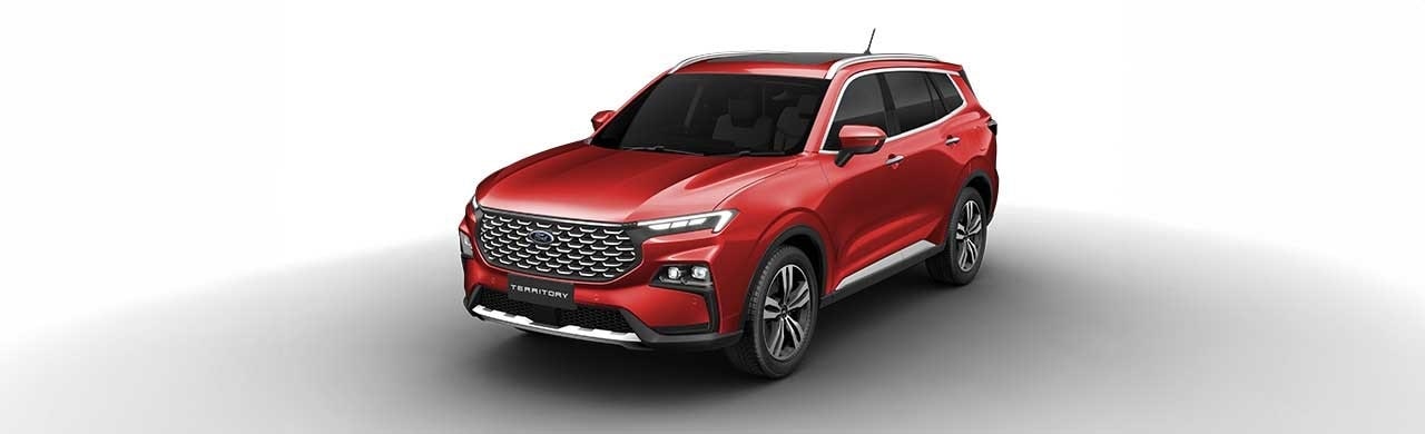 Discover the Amazing 2024 Ford Territory RHD SUV in Ruby Red