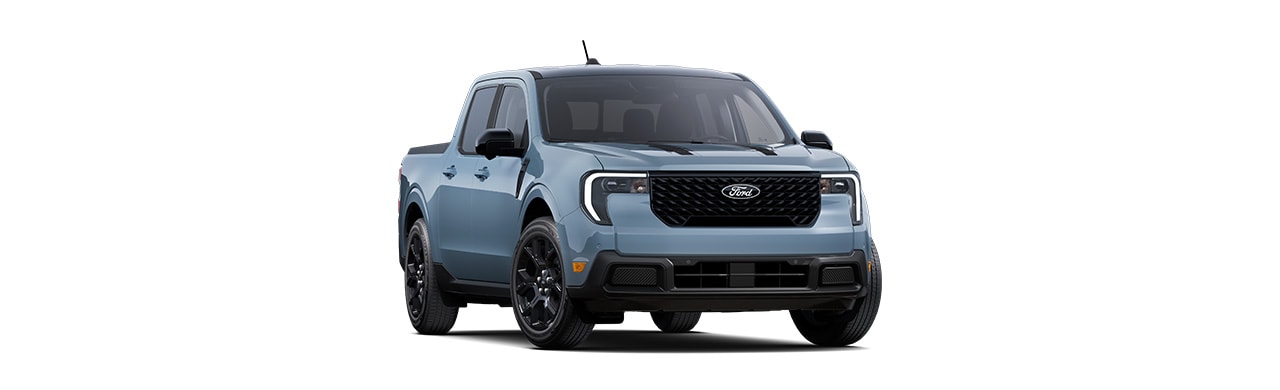 Maverick™ 2025 Lariat, Pickup compacta en color gris metálico en Caribe