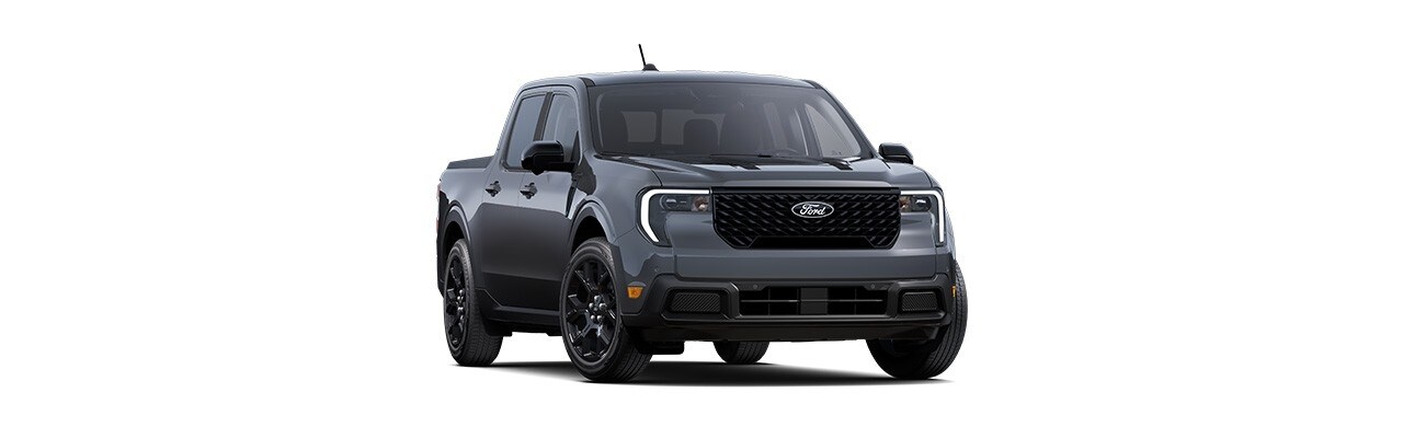 Maverick™ 2025 lariat, Pickup compacta en color gris metálico en Caribe
