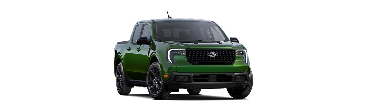 Maverick™ 2025 lariat, Pickup compacta en color verde en Caribe