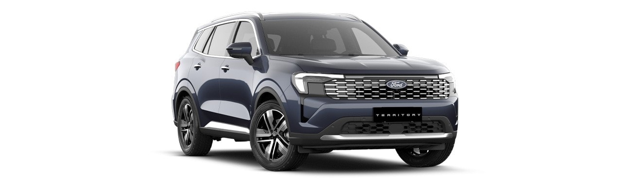 Ford Territory 2026 versión Ambiente, SUV en color Azul Blue Panther en Caribe