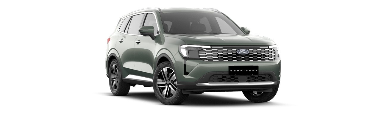 Ford Territory 2026 versión Ambiente, SUV en color Verde Outrageous Green en Caribe