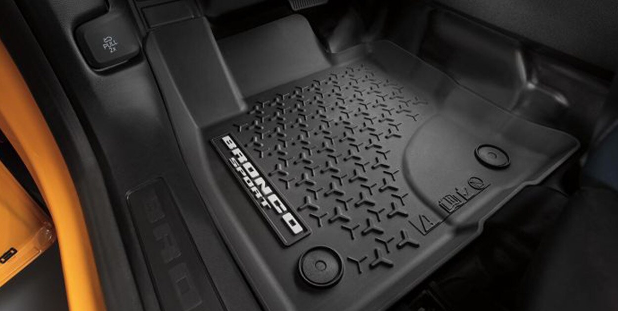 Meet Ford Bronco Accessories in CB, Floor Liners Black, For Carpet Flooring, 4 Piece Set