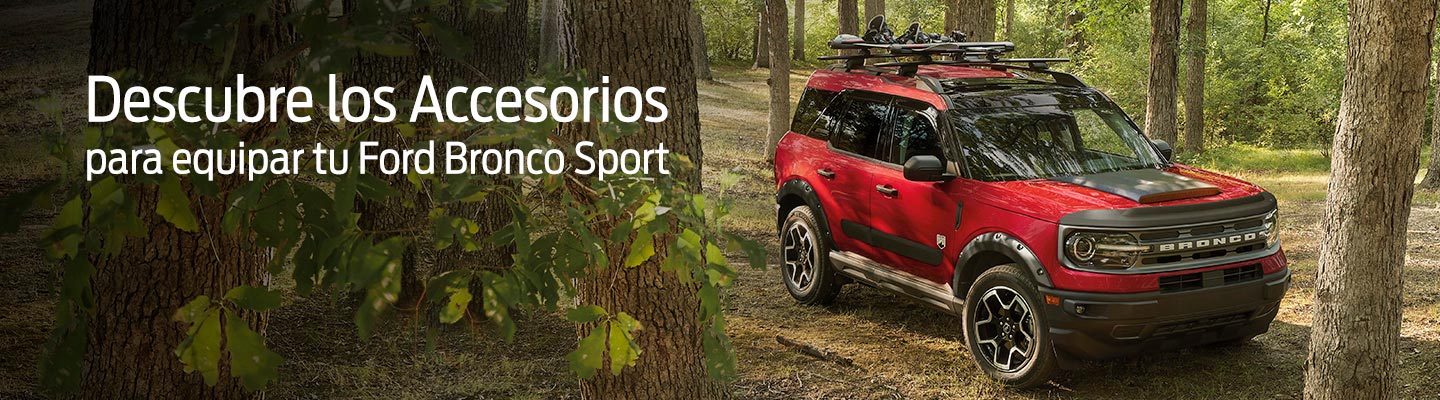 Conoce los Accesorios disponibles para Ford Bronco Sport y elige el ideal para complementar tus aventuras Todoterreno ¡Descúbrelos!