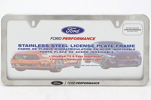 Descubre Accesorios Ford Bronco en CB, Marco Licencia de Ford Performance Acero Inoxidable Cepillado