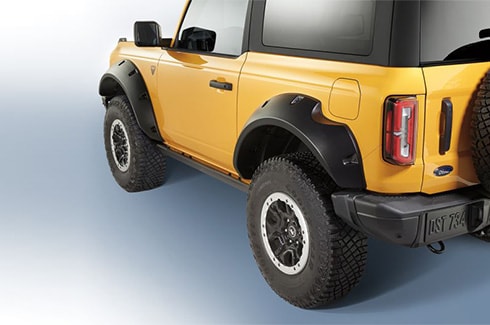 Descubre Accesorios Ford Bronco en PR, Salpicaderas Bushwacker, Premontadas en Negro Texturizado