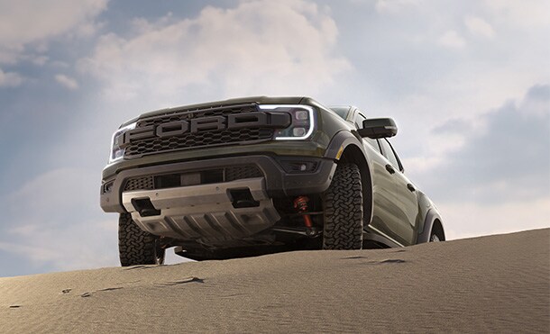 Ford Ranger Raptor, a pickup with capabilities and sports equipment for off-road activities