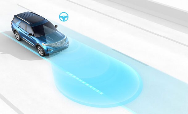 Discover the Safety provided by the Lane Keeping System in 2023 Ford Explorer